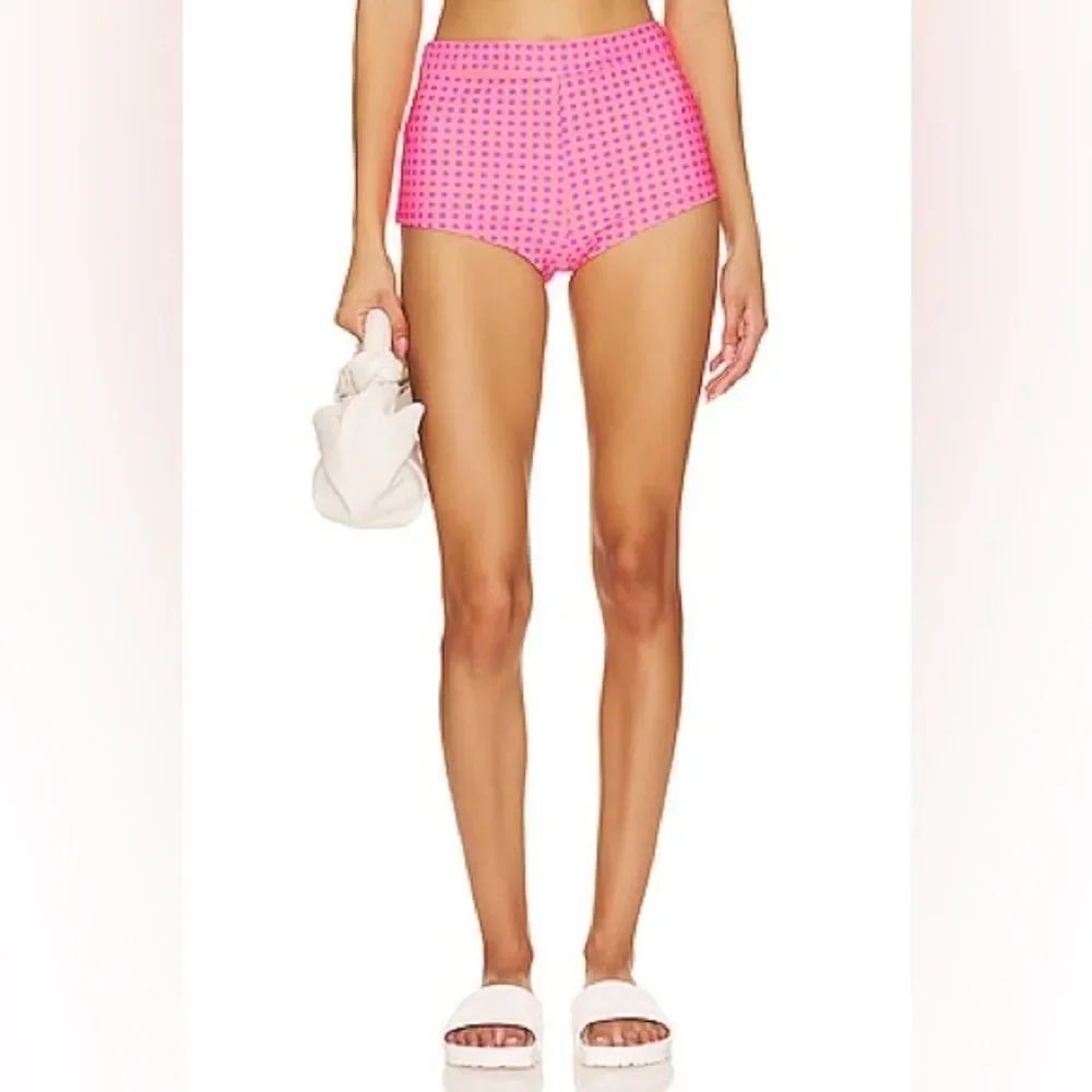 New Kulani Kinis Retro Bikini Bottom in Pinky Promise Size Small